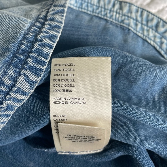 Anthropologie Faux Denim Top - Picture 4 of 4